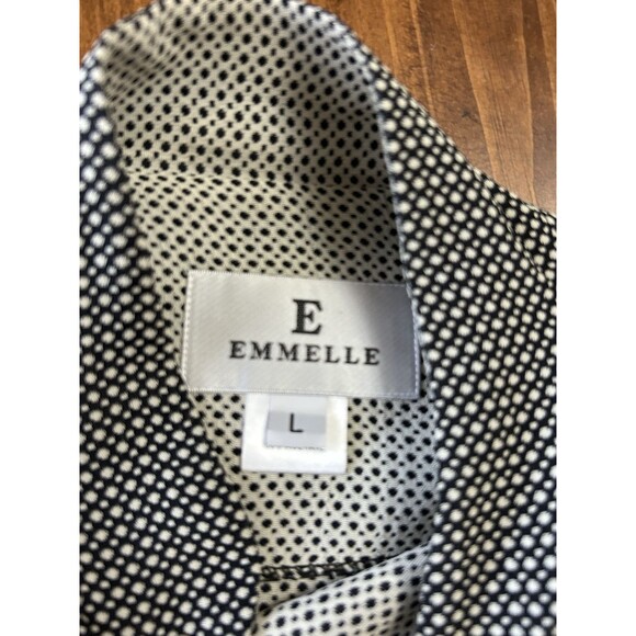 Emmelle Woman’s Button Down Black And White Jacket Sz L - Picture 5 of 5